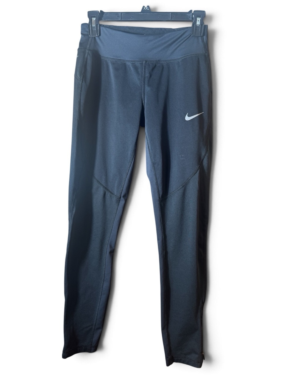 Nike Shield Women’s Running Tights Size S Black Water Resistant Ankle Zip Pocket